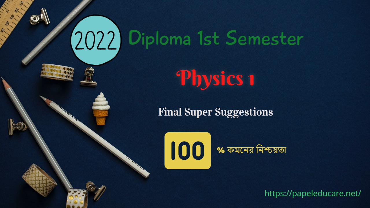 Diploma 1st semester Physics 1 Super Suggestion from papel edu care