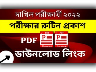 দাখিল পরীক্ষার্থী ২০২২ রুটিন প্রকাশ